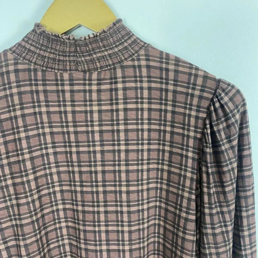 Nation LTD Plaid Puff Sleeve Top - Picture 10 of 14